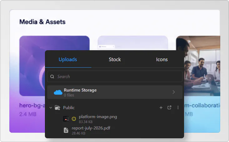 CMS platform media & asset handling feature snapshot